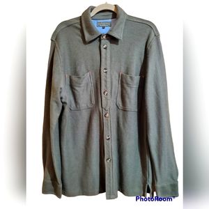 J. L. Powell Cotton Shirt/ Olive Green/ Size Large Men's